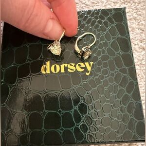 Dorsey Lucian Latchback Earrings in Honey Moissanite